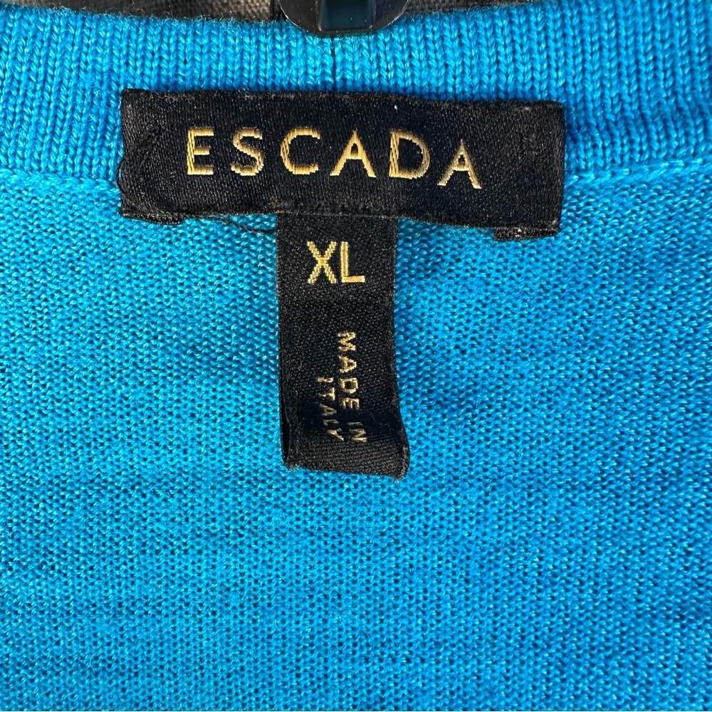 ESCADA Lagoon Lace Front Cardigan - Size XL - Picture 6 of 7